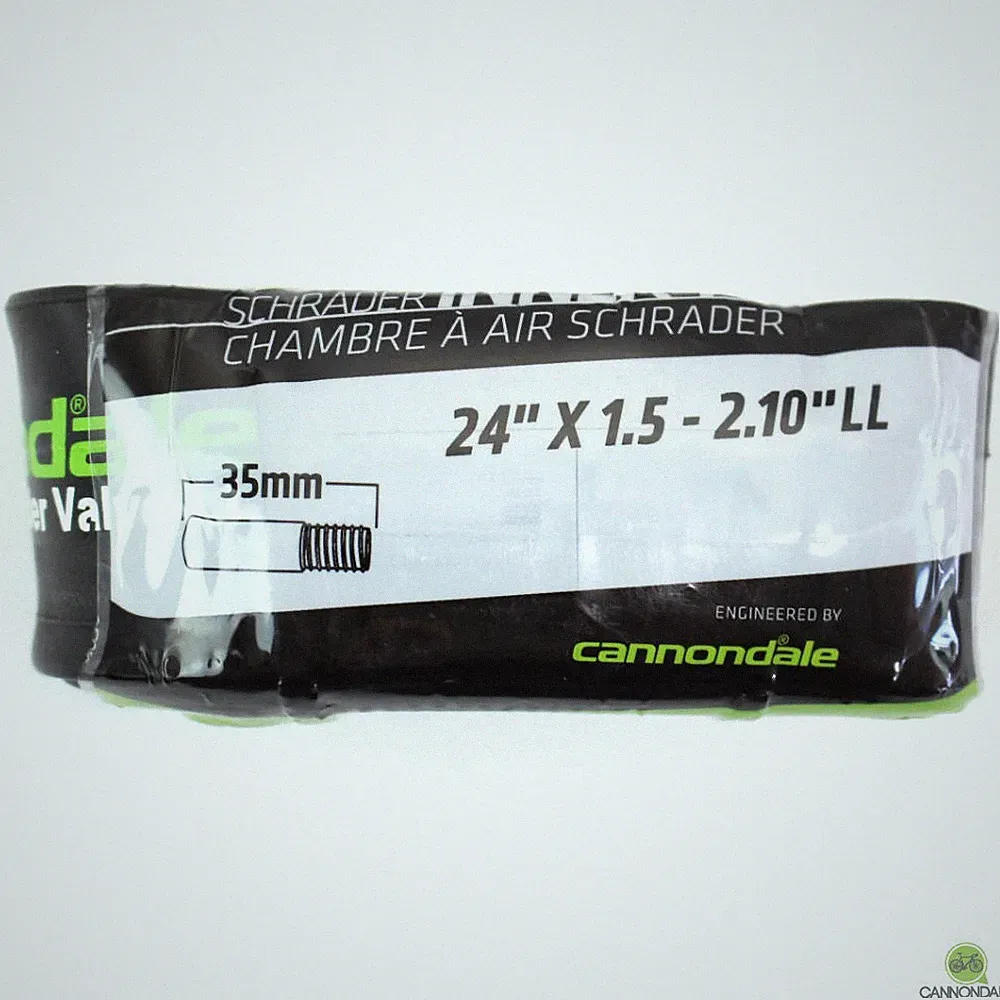 Cannondale 24" x 1.5 - 2.10" w/ 35mm Schrader Valve Bicycle Inner Tube Single