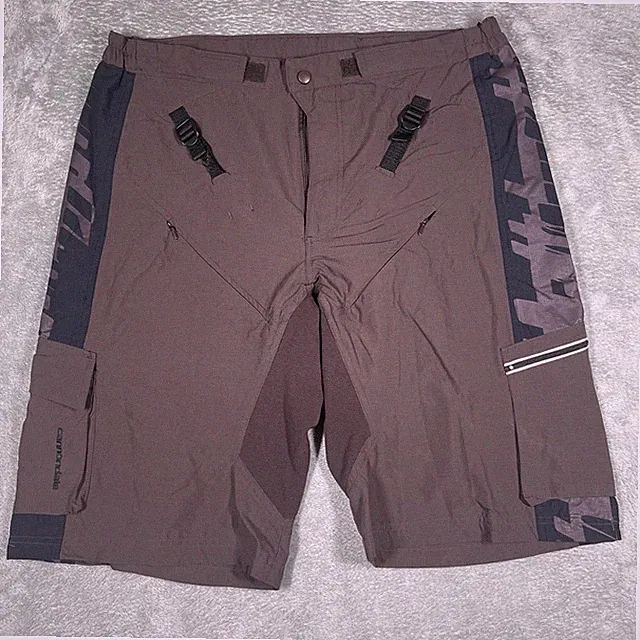 Cannondale Cycling Shorts Mens 36 Cargo Brown Performance Elastic Waist XL