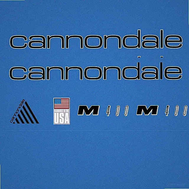 Cannondale M400 Bicycle Decals, Stickers: Black n.203