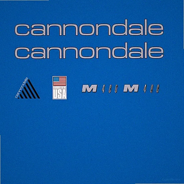 Cannondale M400 Bicycle Decals, Stickers: Silver n.200