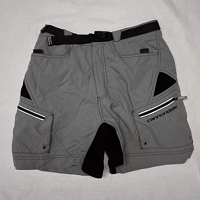 Cannondale Men's Rip Stop Belted Mountain biking Cargo Small Shorts Gray