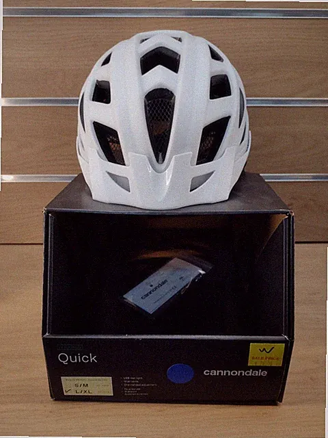 Cannondale Quick Bike Helmet White L/XL *NEW OPEN BOX* (Reg. $70)