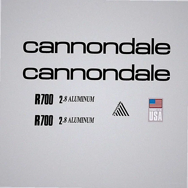 Cannondale R700 Bicycle Frame Stickers - Decals: Black. n.2