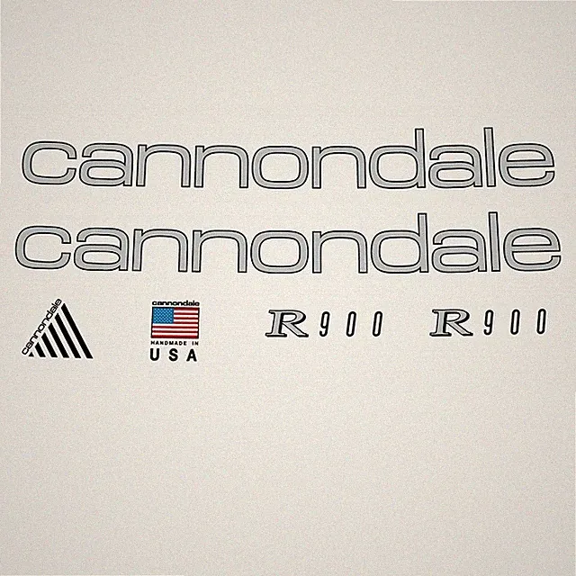 Cannondale R900 Bicycle Decals, Stickers - Silver: n.940