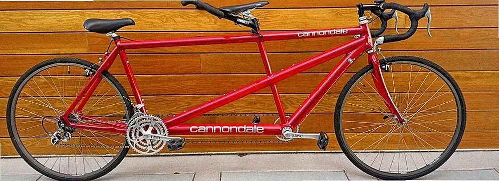 Cannondale Red Tandem Bike 700C Drop Bar Derailleur Aluminum Caliper Brake