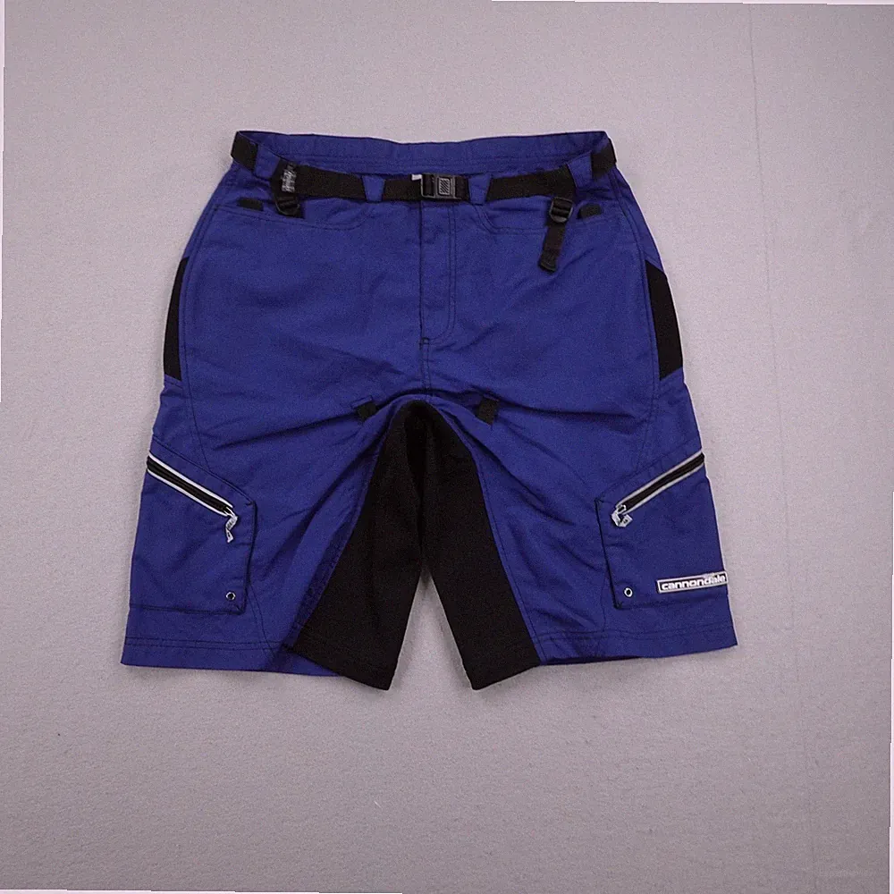 Cannondale Shorts Mens Large Blue Black Cycling MTB Mountain Biking Cargo Belted