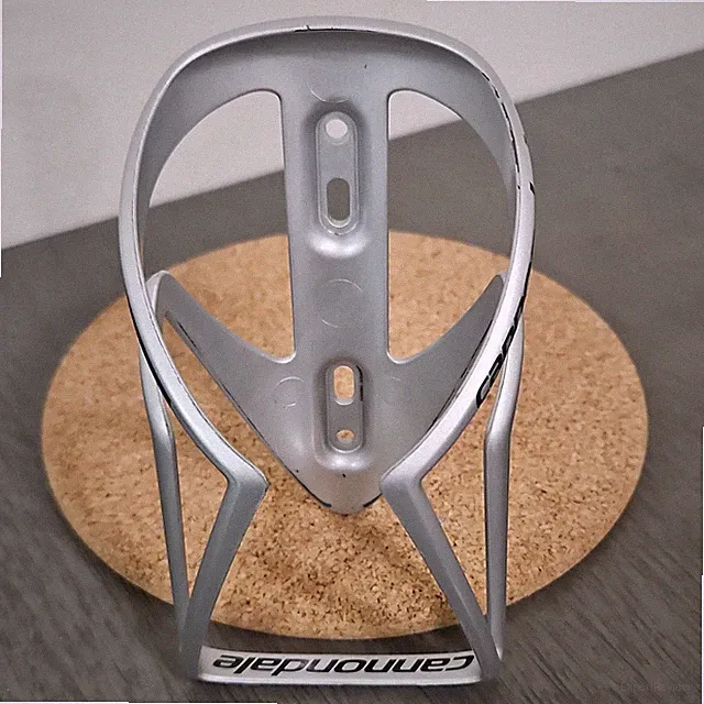 Cannondale Silver Aluminum Water Bottle Cage for Road, Mountain, Hybrid Bike