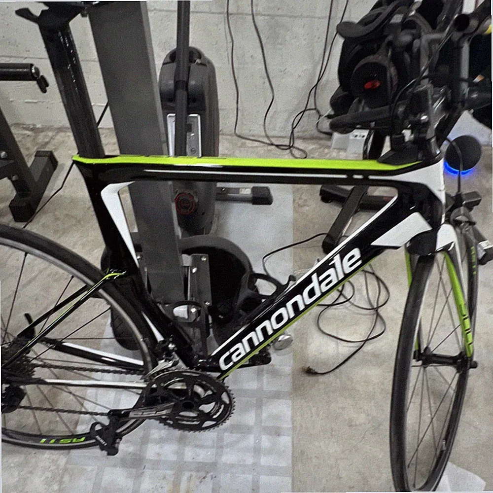 Cannondale Slice Carbon Triathlon Bike 700C Aerobars Black/Green/White