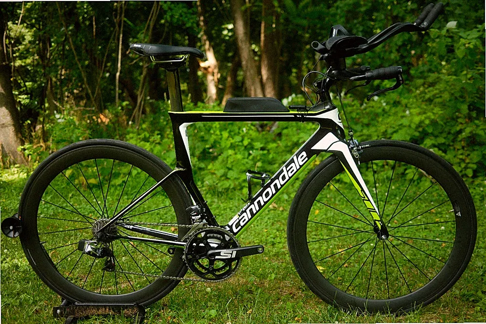 Cannondale Slice Hi-Mod 54cm TriRig Sram RED eTAP carbon wheels triathlon bike