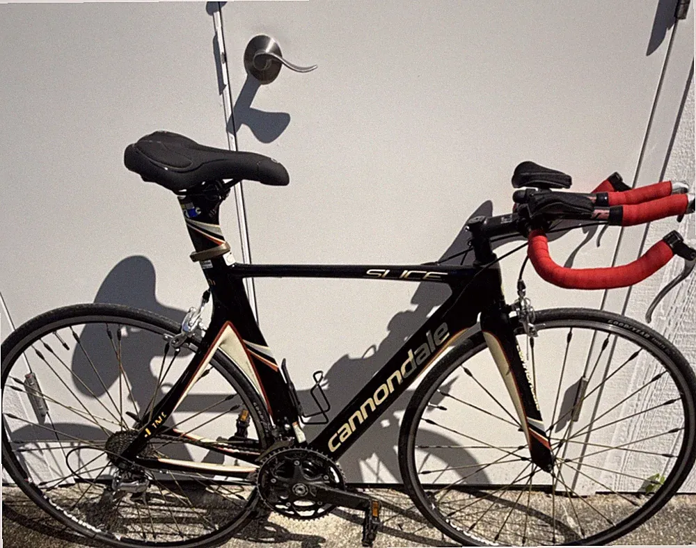 Cannondale Slice Time Trial/Triathlon Bike 700C Black Red Aerobar Caliper Brake
