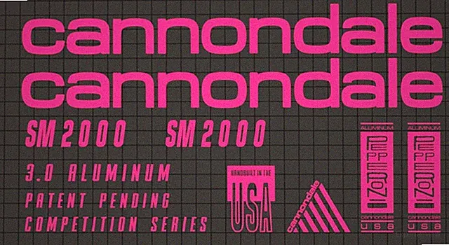 Cannondale SM2000 90s decal set sticker stickers sticker ステッ