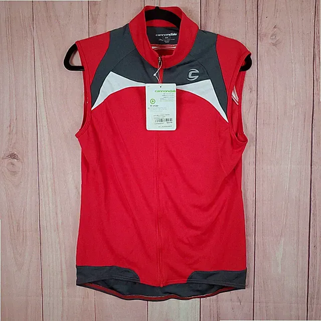 Cannondale Womens Cycling Jersey Sz Medium Full Zip Red Biking NEW NWT