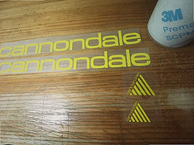 Cannondale x3 old letters yellow decal set vinyl stickers sticker ステッ