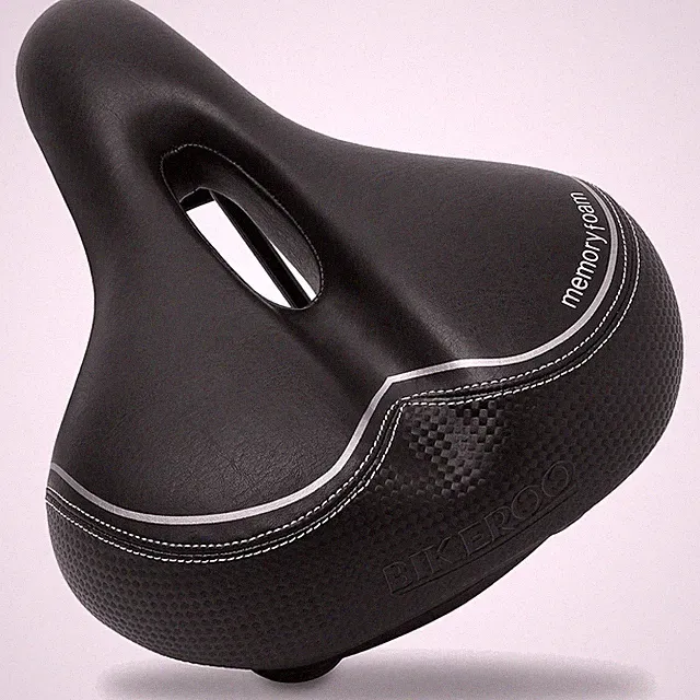Comfortable Wide Bicycle Seat - Steel Spring Suspension