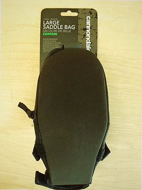 CONTAIN BLACK LARGE SADDLE BAG BIKE ACCESSORIES 282-3