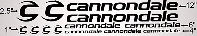 Custom Cannondale bike Frame Decal Set. Pick Your Color. Trail CAAD Rush