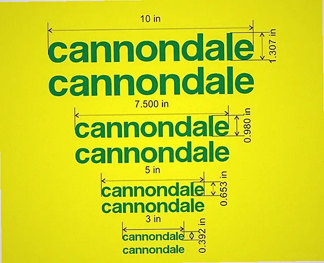Custom Cannondale Bike Frame Decal Set. Pick Your Color. Trail CAAD Rush Jekyll