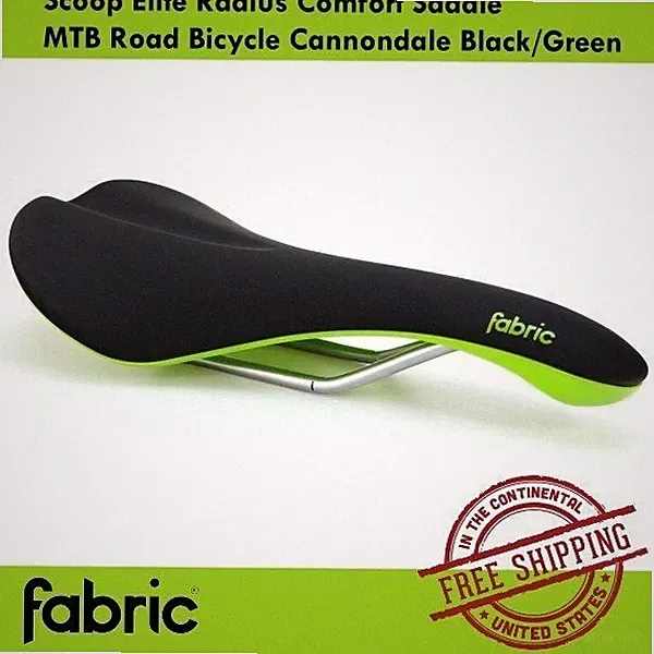 Fabric Scoop Elite Radius Comfort Saddle MTB Road Bicycle Cannondale Black/Green