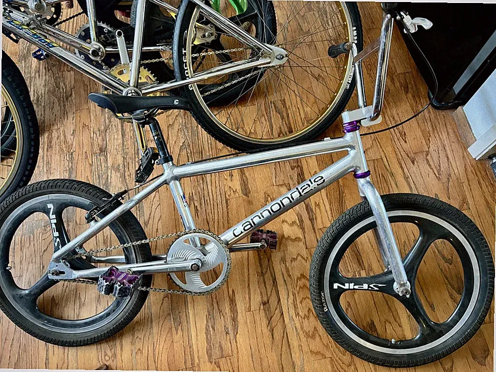 Old School Cannondale Bmx Bike 20 Inch Top Tube Spin Mags Auburn Bars
