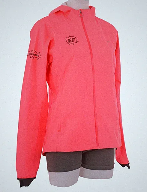 Rapha EF Cannondale Commuter Hooded Rain Jacket Women MEDIUM Pink Road Bike