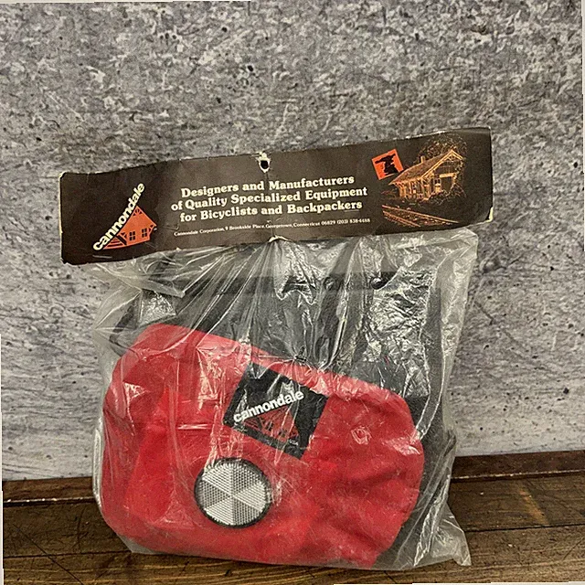 Vintage Cannondale Handlebar Bag Small Red USA Early B020 Roundhouse Reflector