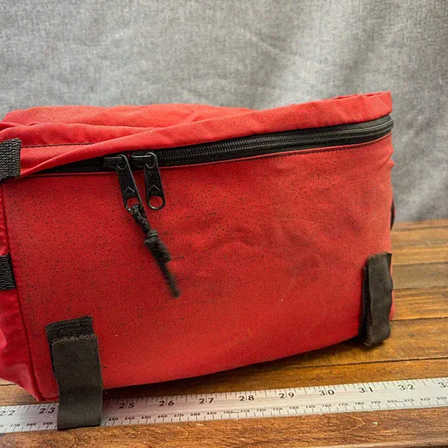 Vintage Cannondale Rear Rack Bag Red USA Mount Reflector 80s TOuring