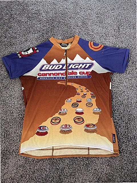Vintage Cannondale Shirt Mens L Mountain Bike Racing Shirt-BUD LIGHT