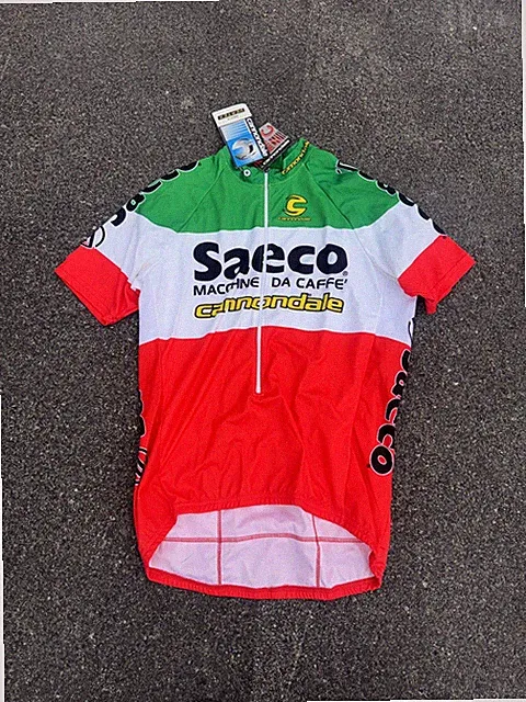 VTG Large Team Saeco Cannondale CIPOLLINI Italian Champ Cycling Jersey Tour USA