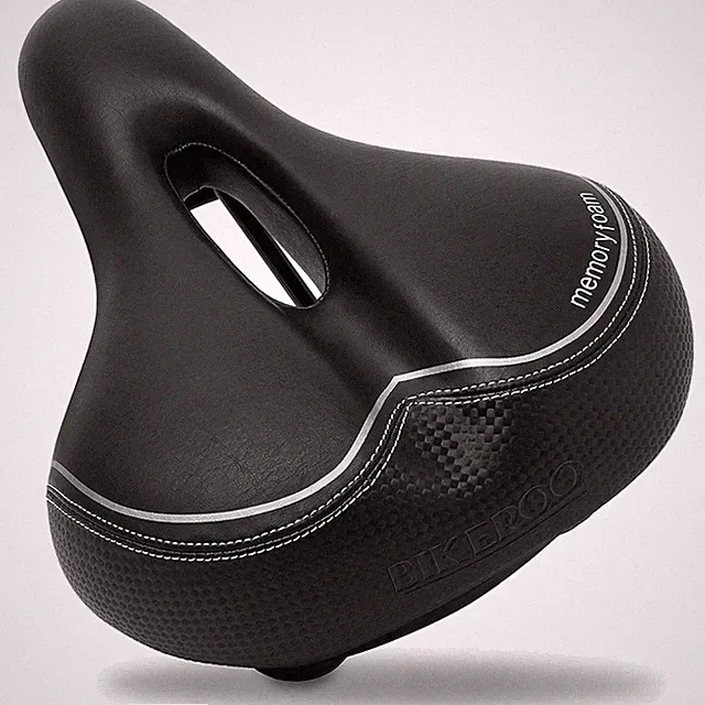 Wide Hybrid & Cruiser Bike Seat - Steel Spring Suspension